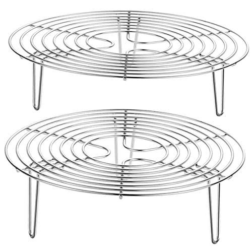 ULTECHNOVO 2 piezas Rejilla Inoxidable Cocción al Vapor de Resistente y Práctica para Cocina Soporte para Huevos y Vaporera