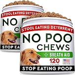 No Poo Treats - No Poop Eating for Dogs - Coprophagia Stool Eating Deterrent & Prevention – Stop Eating Poop for Dogs - Probiotics & Digestive Enzymes - Digestive Health & Immune Support - 240 Ct