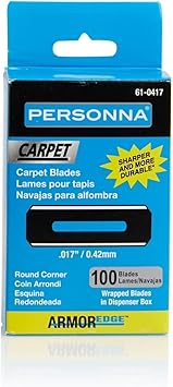 Personna Slotted Round Corner Carpet Blades 100-Pack
