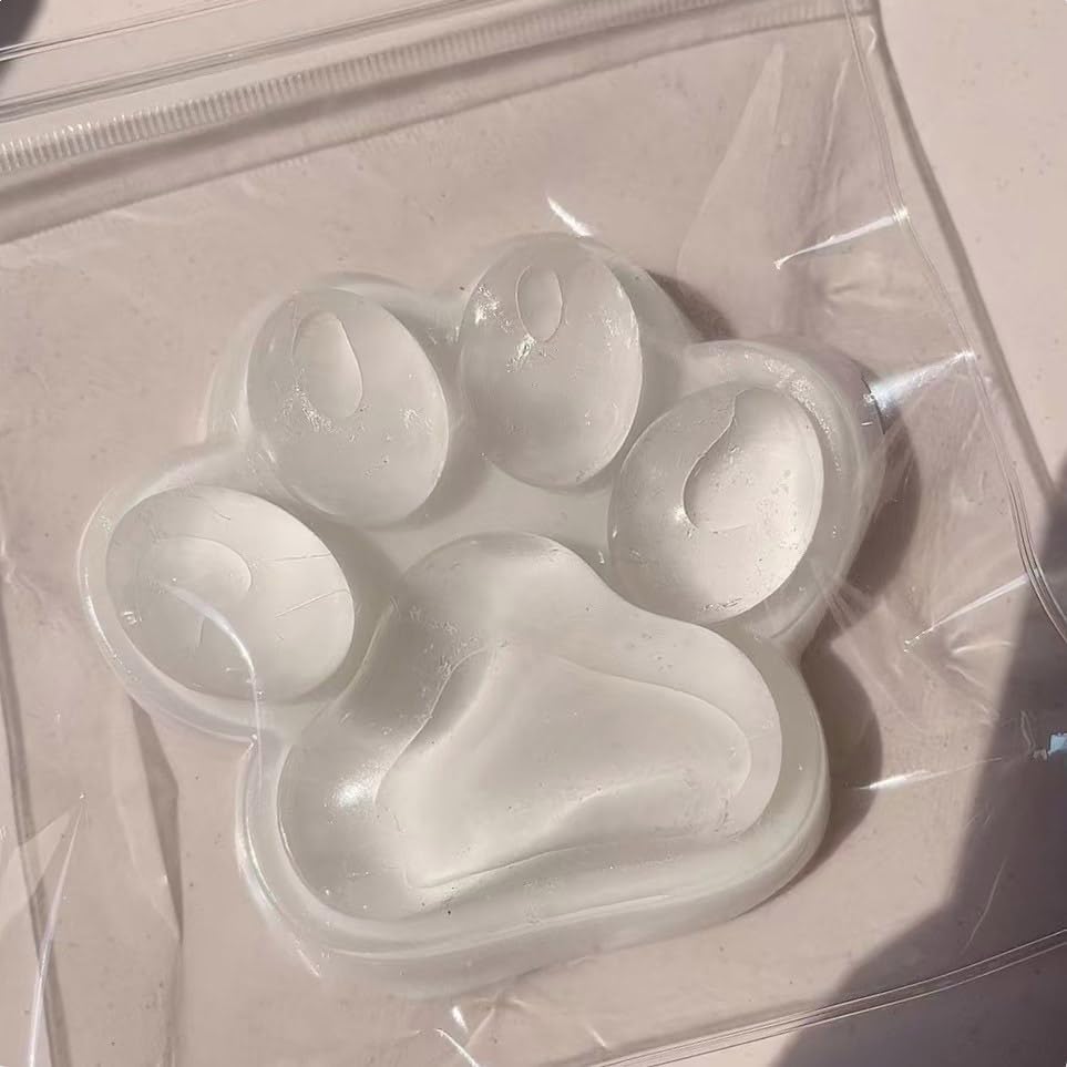 Big Cat Paw Squishy Toy – 5.5in Clear Squeeze Stress Relief Toy ，Soft High Resilience Decompression Desk Toys