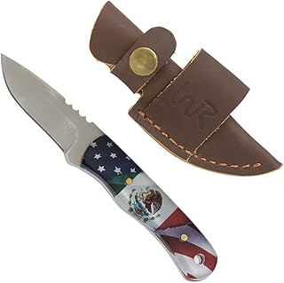 WHISKEY BENT HAT CO. Skinner 440 Steel Fixed Blade Knife w/Leather Sheath (Heritage) - WHISKEY BENT HAT CO.