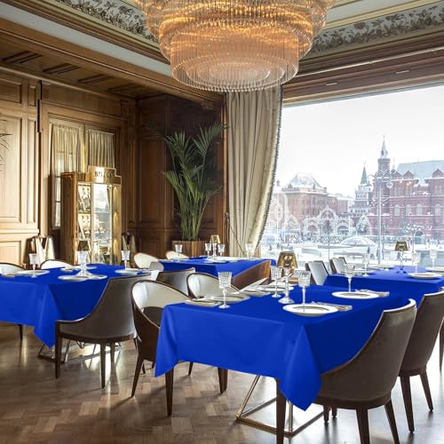 Image of sancua Royal Blue Rectangle Tablecloths 90x156 Inch, 6 Pack