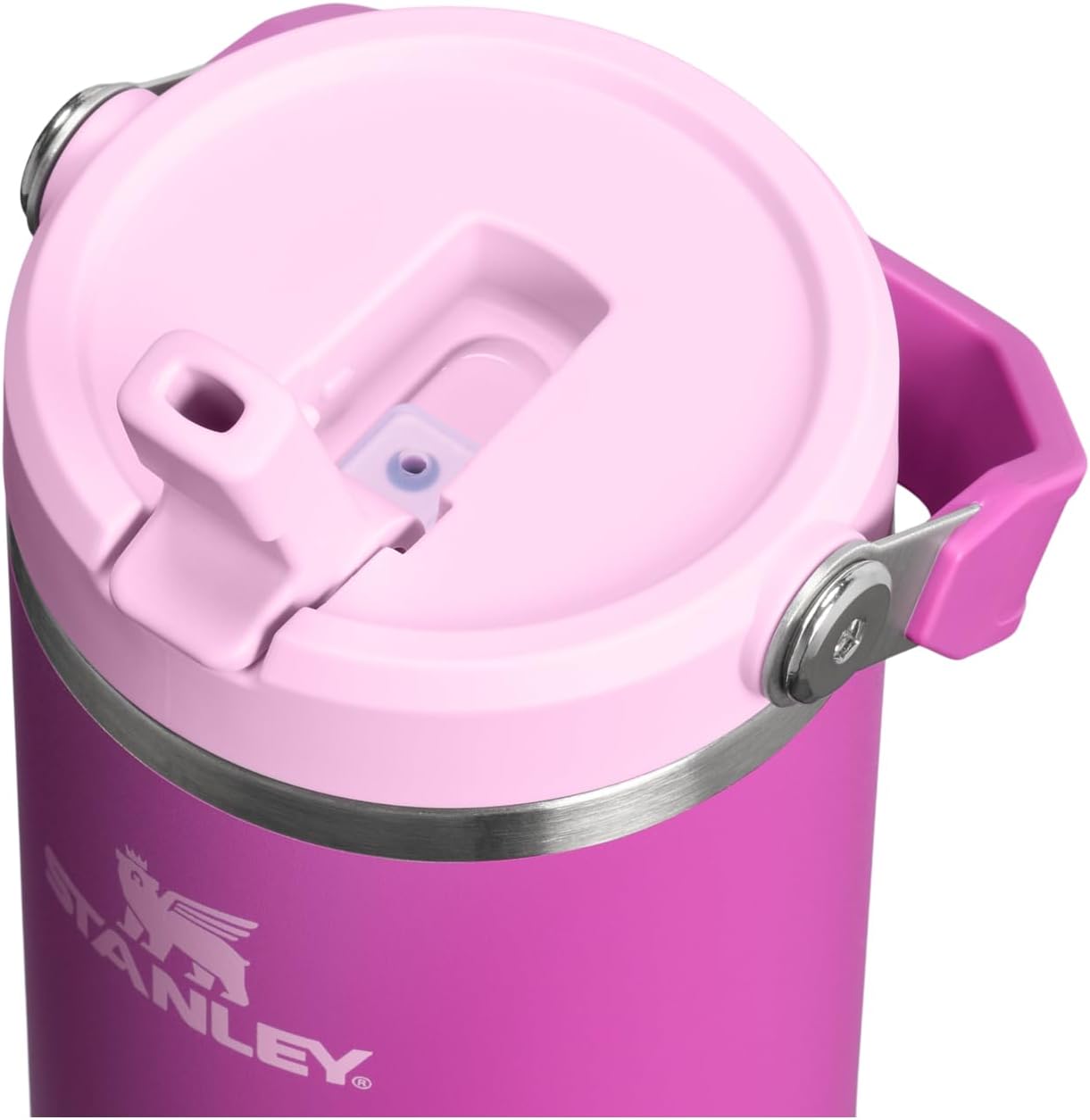 STANLEY IceFlow 2.0 Flip Straw Tumbler with Handle 40 oz | Twist On Lid and Flip Up Straw | Leakproof Water Bottle | Insulated Stainless Steel | BPA-Free | Dark Blossom - Image 2