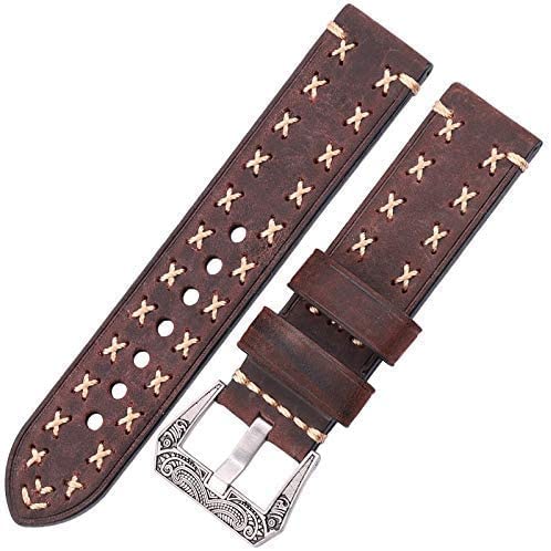 Bracelet de montre en cuir fait à la main cadeau vintage mixte