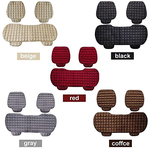 3Pcs/Set Car Seat Cover Thickened Velvet Front Or Rear Seat Back Cushion Cover Car Keep Protection Pad Warm Mat Seat Pads,Winter Front Protector Pads,Protector Protective Pads #TOP5