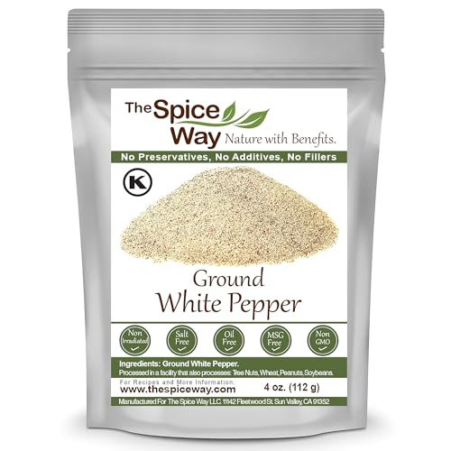 The Spice Way Ground White Pepper - (4 oz) pure pepper powder