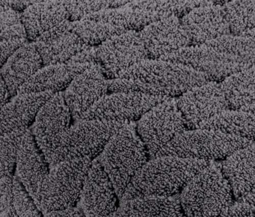 Image of MAXOSHINE Microfiber Towels for Bath-Soft Coral Fleece Towel with Hook Quick Dry Super Absorbent-Bath Towel for Men and Women-70 x 140 cm (Grey + DarkGrn)