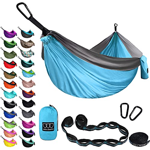 Gold Armour Camping Hammock - XL Double Hammock Portable Hammock Camping Accessories Gear for...