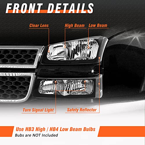 Image of for 2003-2006 Chevy Silverado & Chevy Avalanche Headlights