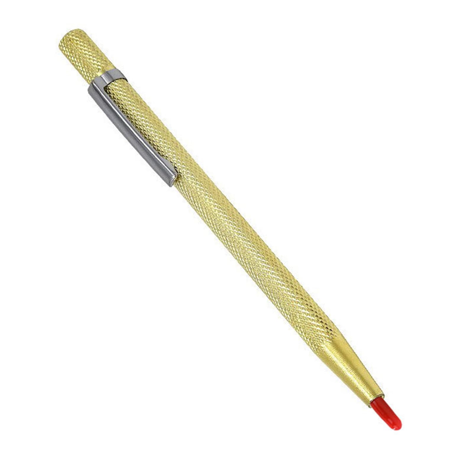 Rafgaldex Gold Portable Nonslip Grip Pens Glass Cutting Tool For Professional Woodworking Metalworking And Tiles Scoring Projects Ergonomic Metalworking Scoring Pen