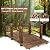 HOMEDIARY Fir Wood Garden Bridge, Outdoor Stained Finish Arc Footbridge Walkway with Double Safety Railings, Decorative Pond Bridge Landscaping for Backyard Farm Garden Creek Pond Decor, Carbonized