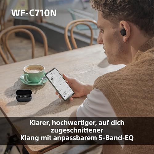 Sony WF-C710N Truly Wireless Noise Cancelling Earbuds, leichte Kopfh&ouml;rer, Touch-Bedienung, Multipoint-Verbindung, IPX4, bis zu 40 HR-Akku, Quick Charge, iOS & Android - Rosa