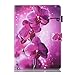 Produktbild MoreChioce kompatibel mit Pro 10.5 Hülle Ledertasche Flip Case, Bunt Phalaenopsis Muster Wallet Cover kompatibel mit Pro 10.5 Smart Cover Brieftasche mit Auto Sleep/Wake Funktion,EINWEG