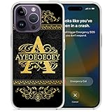 Somlatic Personalized Monogram Phone Case Initial Letter Royal Classic Dessign Custom Name Protectiv