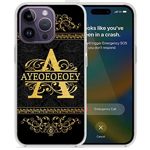 Somlatic Personalized Monogram Phone Case Initial Letter Royal Classic Dessign Custom Name Protective Cases For Women Girls Compatible With Iphone 14 13 12 11 Pro Max Mini Xr Xs X #TOP7