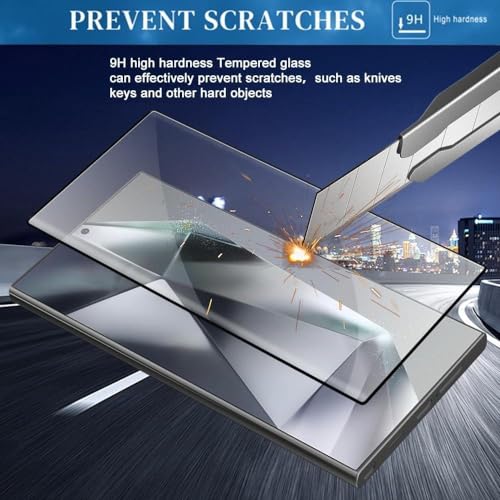 Image of HD Tempered Glass Screen Protector Compatible for Samsung Galaxy S24 Ultra 5G with Edge to Edge coverage and Easy Installation kit
