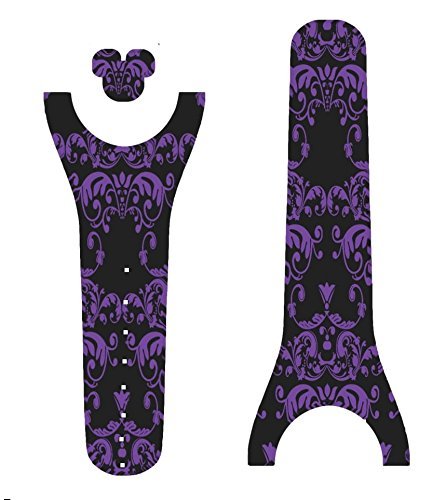 Vinyl Skin Decal Wrap Sticker Cover for the MagicBand 2 Magic Band 2 Halloween Purple Spooky Wallpaper Design