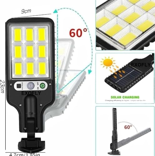 Image of 180W Led Solar Street Light Outdoor,10000LM IP65 Waterproof Solar Security Flood Lights Outdoor Motion Sensor, Wired Security Solar Powered Flood Lights for Indoor, Outside, Yard, Garden