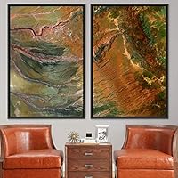 2 Piece Framed Canvas Wall Art Natural Abstract Canvas Prints Home Artwork Decoration for Living Room,Bedroom - 16