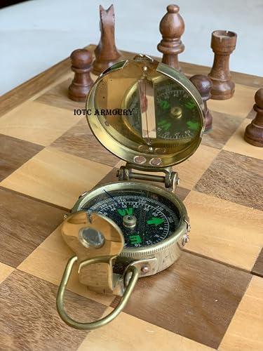 Brújula de Bolsillo Militar Náutica Vintage de Latón - Coleccionable, Regalo para Camping y Senderismo miniatura 6