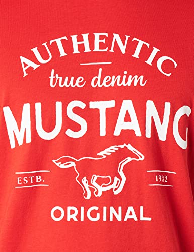 MUSTANG Alex C Print T-Shirt, Rosso