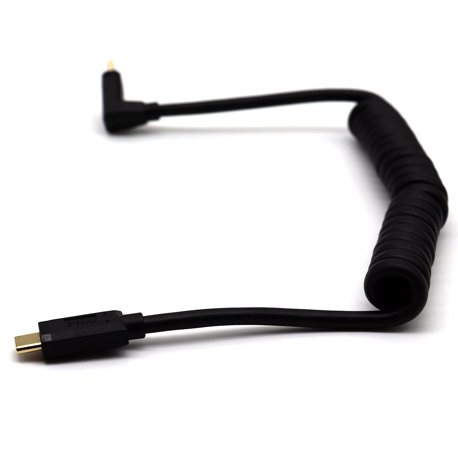 LOKEKE Câble Spiralé USB C Vers USB C, Ressort Type C Femelle Vers Type