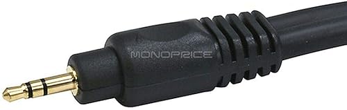 Miniatura 3 de Monoprice Cable de audio estéreo macho prémium a 2 RCA macho, chapado en oro, 22 AWG, 3 pies, negro