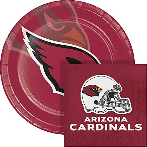 Trendware Arizona Cardinals Paper Plate and Napkin Party Kit, Ser...