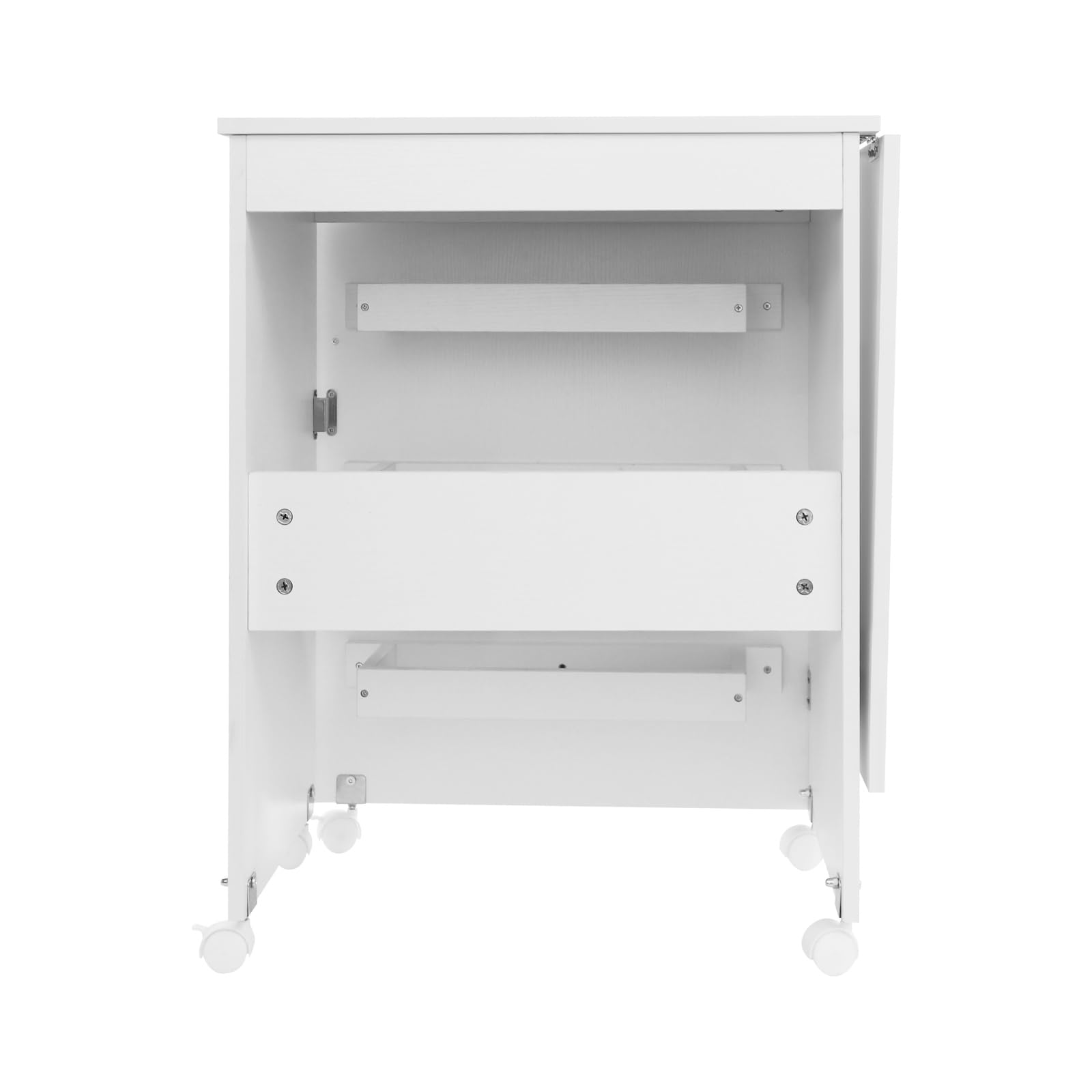 Mesa plegable para máquina de coser 2 en 1, mesa de coser plegable, mesa multiusos con 5 ruedas, para estudios y talleres