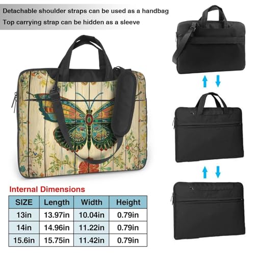 Bolso Vintage de Madera para Laptop 14" Impermeable miniatura 4