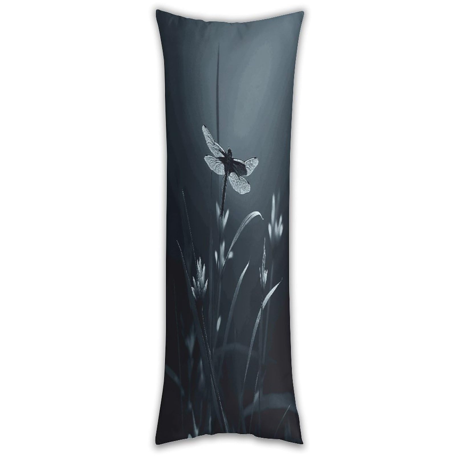 Dragonfly Silhouette Pillow Case Breathable Absorb Sweat Long Pillowcover Exquisite Unique Pillow Protector for All Seasons Hot Sleepers Body Pillowcase