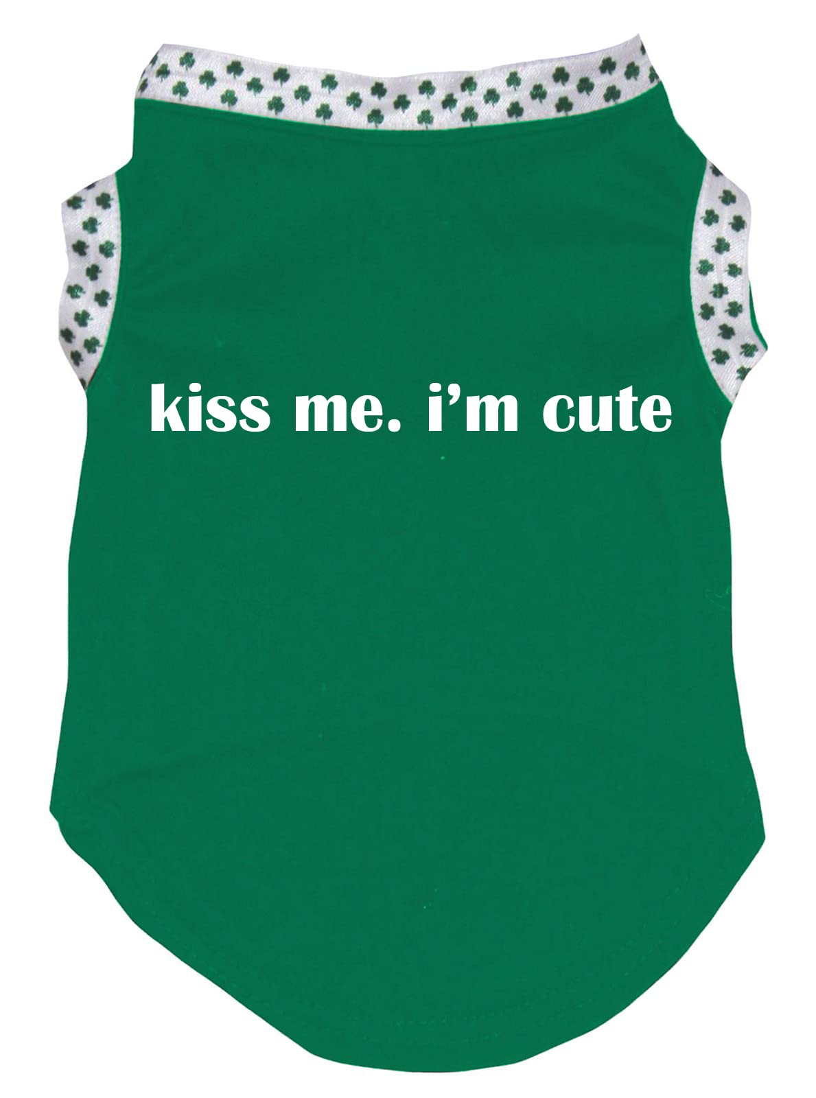 Chemise pour chien Kiss Me I'm Cute verte trèfle taille XXXL pour grand animal