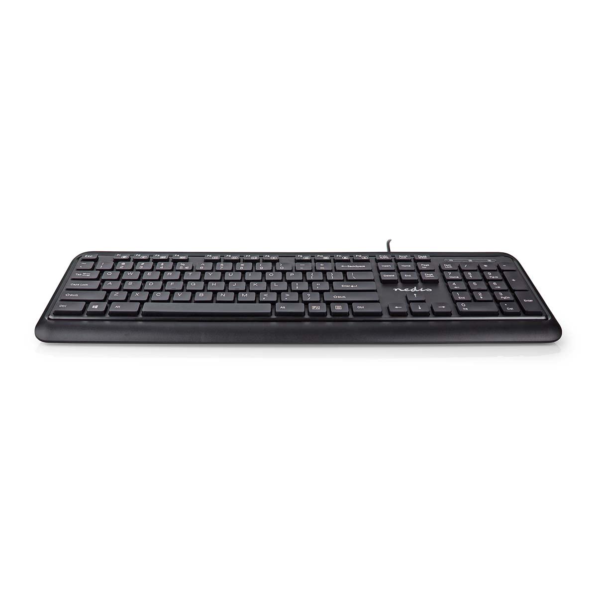 Nedis Kabelgebundenes Keyboard US-​Layout (US-​English) - USB-​A | QWERTY |Numerische Tastatur