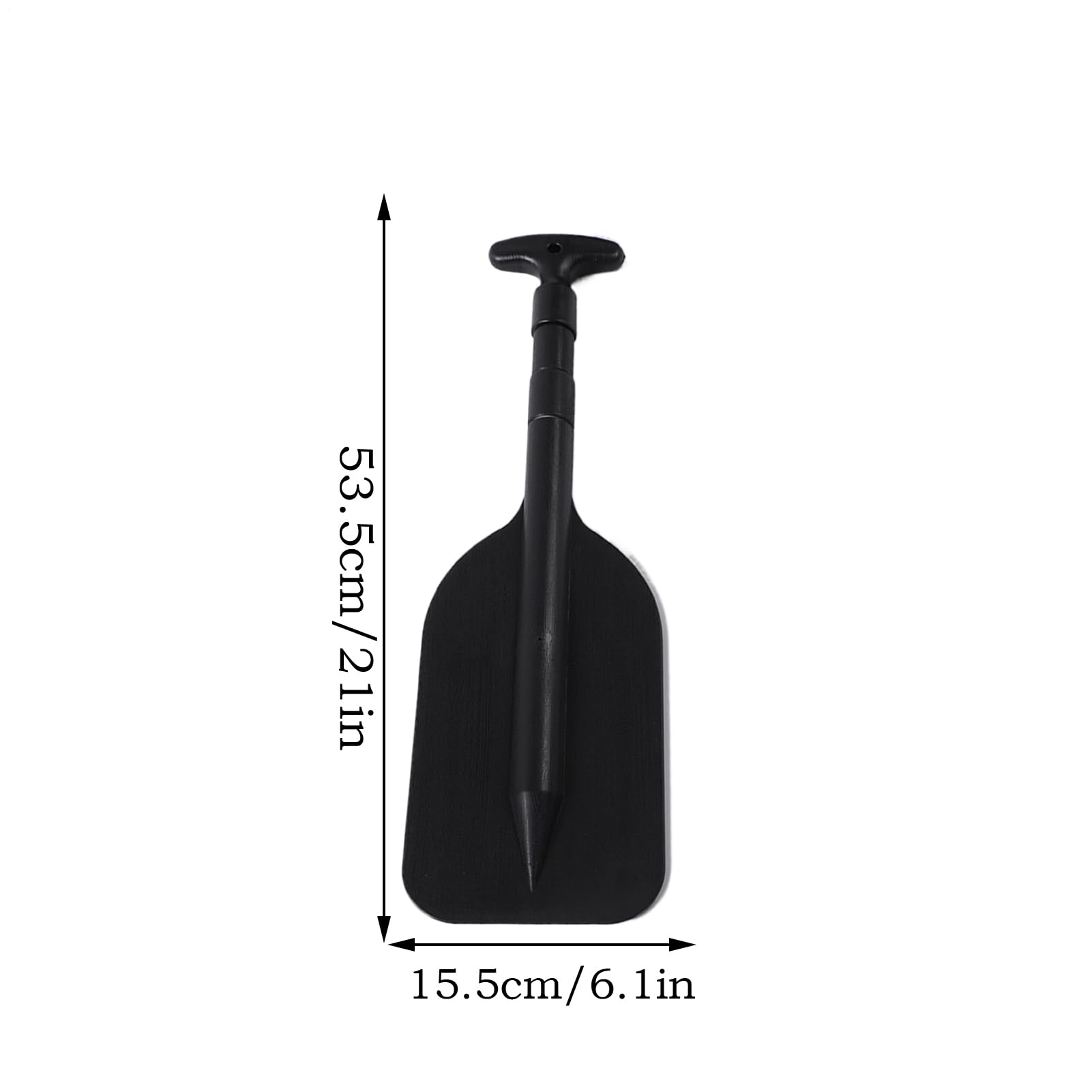 Generisch Pagaia in Alluminio con Funzione telescopica per Bambini, per Canoa, Kayak, Barca, Canoa, Barca a Remi, Nero//Giallo, 53,5 – 108,5 cm
