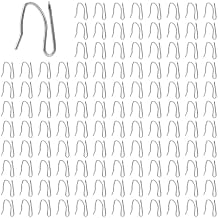 Stainless Steel Curtain Hooks for Drapes, Drapery Hooks pins for Curtains Curtain Hooks Heavy-Duty Offset Pin-on Drapery Hooks for Window Door Shower Curtain 100