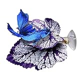 betta splendens acquario Materiale di alta qualità: i cuscinetti in fogli di betta sono realizzati in PP di alta qualità, che è sicuro e non tossico; puoi usare queste piante realistiche con sicurezza. Non causerà alcun danno ai piccoli pesci.