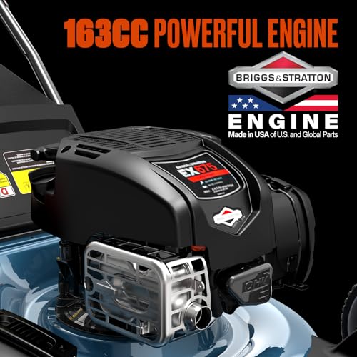 SENIX 21-Inch 163cc 3-in-1 Push Mower