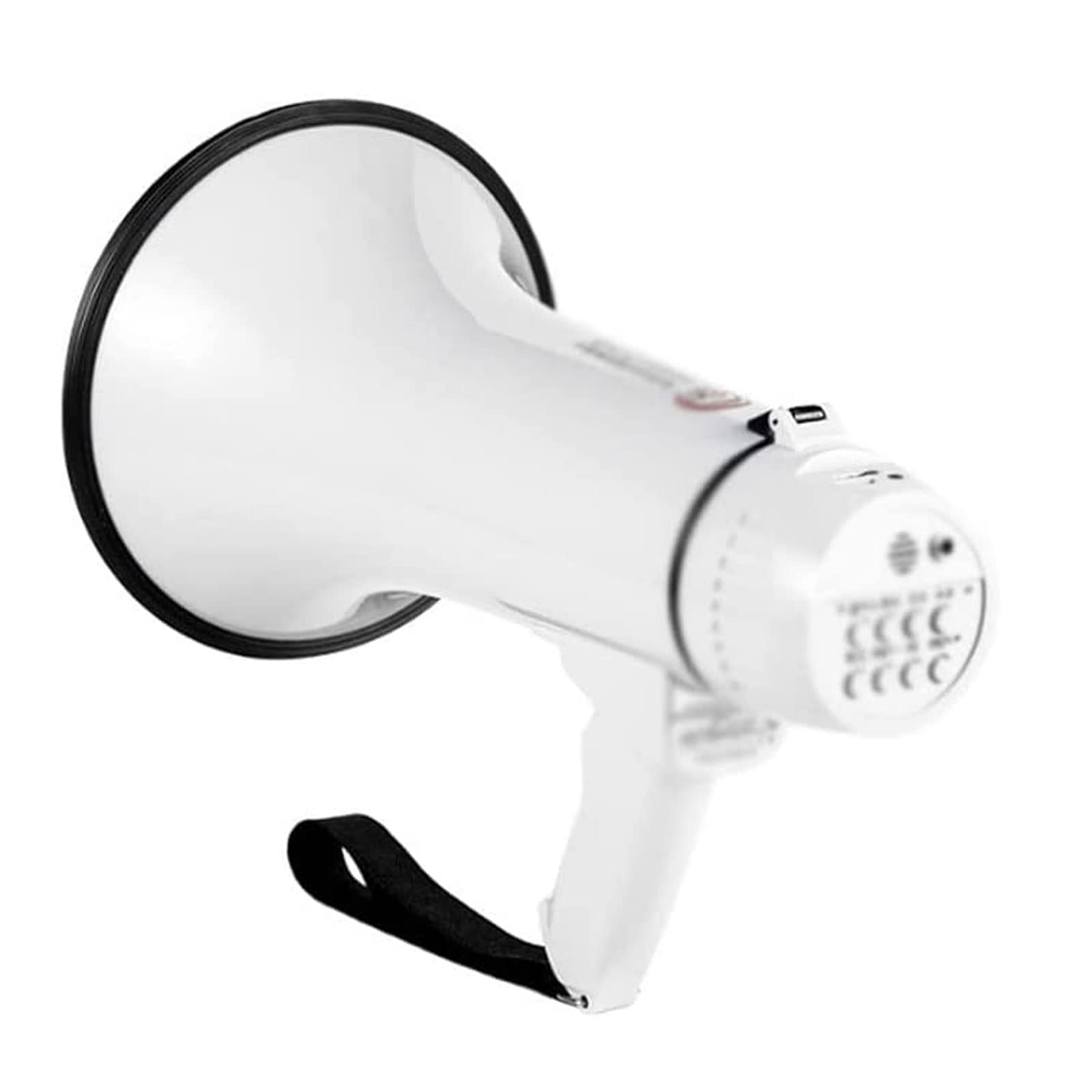 Megáfono de Mano Ligero de 30 vatios, megáfono con Altavoz, megáfono Potente, Volumen Ajustable para Ejercicios de Seguridad y micrófono