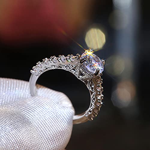 Exquisite quality 925 sterling silver ladies wedding ring fashion zircon ring jewelry (8)2