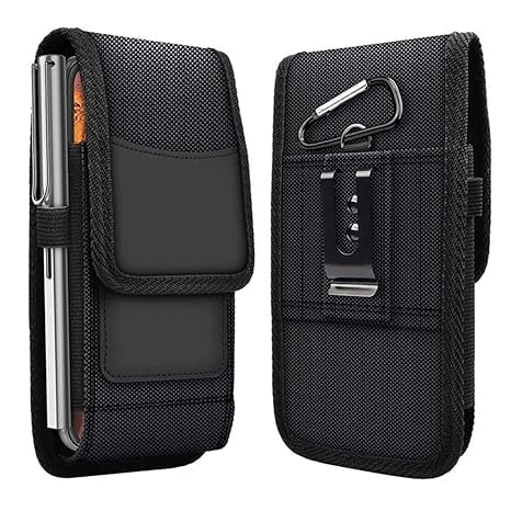 Veemok Phone Holster for Men – 6.8” Nylon Belt Clip Pouch with Card Holder | Mobile Purse Holster Case for All Phones – Large Capacity, Durable & Lightweight (Black, XXL)