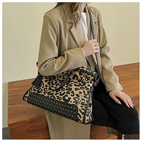 Bolso oversized leopardo para mujer miniatura 6