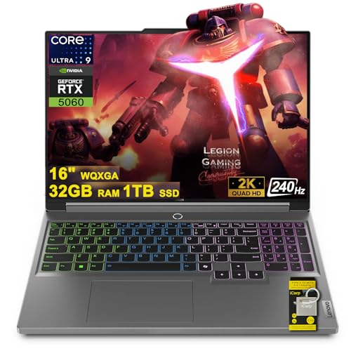 Lenovo Legion 5 Gaming AI Laptop 16' WQXGA 2560x1600 240Hz (100% DCI-P3, 500nits) Intel 24-core...