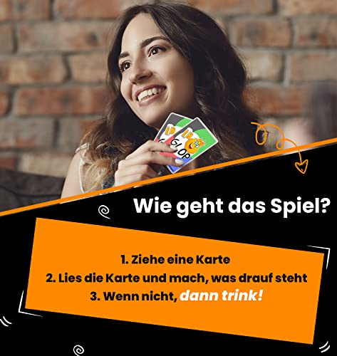 Glop 500 Spielkarten - Trinkspiel - Spiele für Erwachsene - Trinkspiele - Partyspiele - Splielabend - Witziges Spiel - Saufspiel - Kartenspiel - Lustige Geschenke - Trinkspiele für Erwachsene