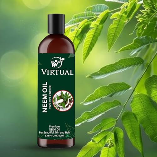 Image of VIRTUAL Pure & Natural Neem Oil For Skin, Face and Hair Care (100 ml)