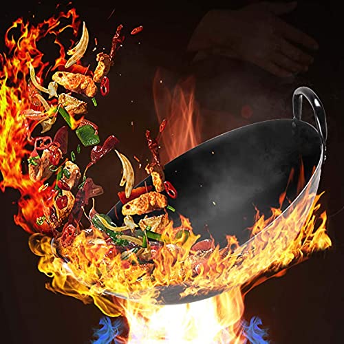 Wok de hierro fundido negro 60 cm miniatura 6