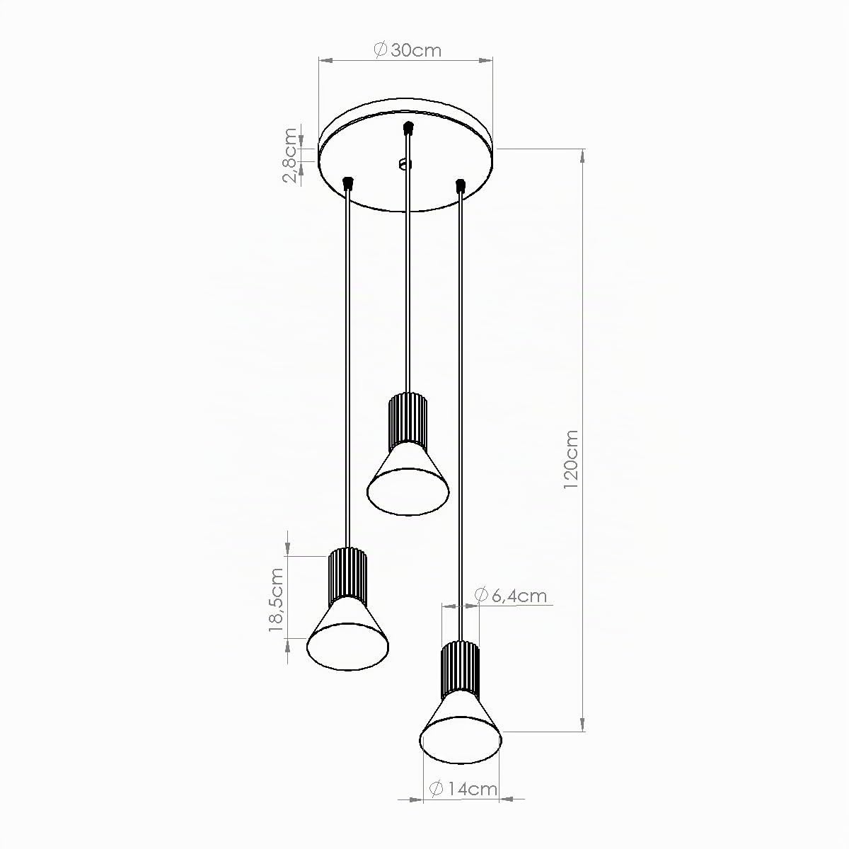 SOLLUX lighting Lampada a Sospensione - Lampada a Pendolo - Lampada da Soffitto Acciaio Alluminio - 3 Paralumi - Lampada LED Lampadina - Beige Verde Oliva Estria