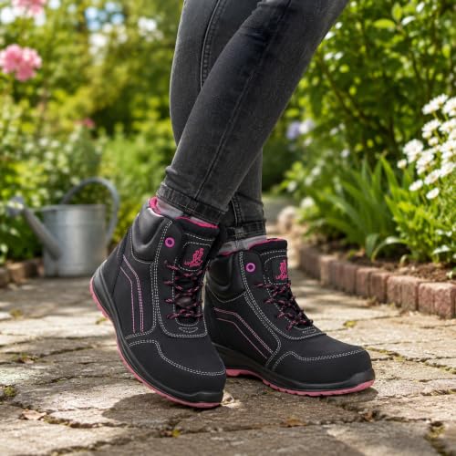 Foto von Urgent Lady Arbeitsschuhe Sicherheit Industrie Sicherheitsschuhe Modell 116 S1 EN ISO 20345 NEU + OVP (Schwarz Rose, EU Schuhgrößensystem, Erwachsene, Numerisch, M, 39)