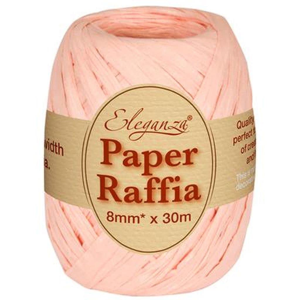 Eleganza Orange Paper Raffia,, 8Mm X 30M No.05 Peach