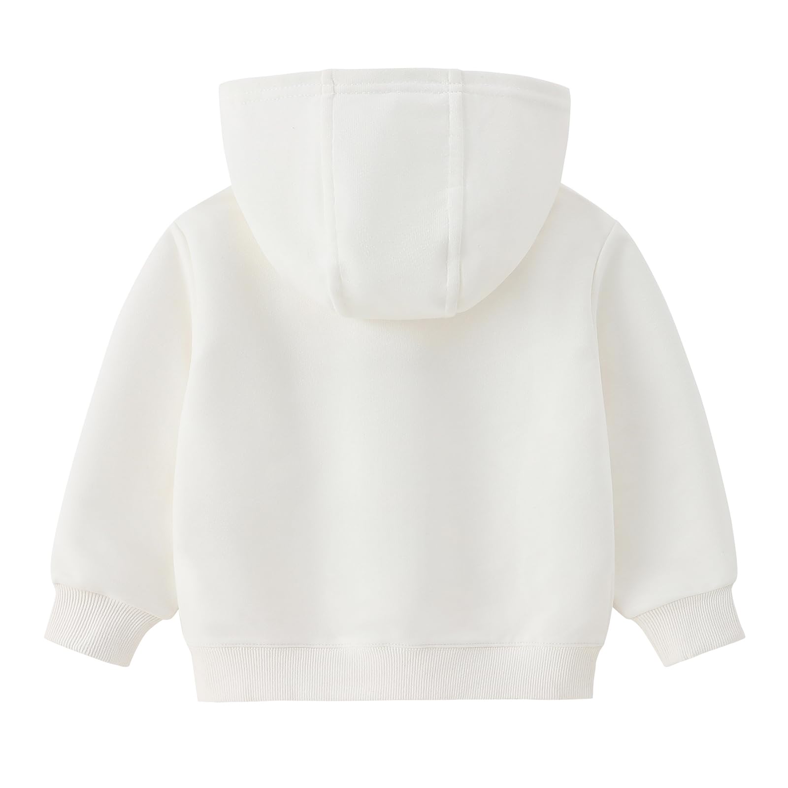 Felpa con cappuccio per bambini, a maniche lunghe, con cerniera intera, tinta unita, per autunno e inverno, sport, felpa per bambini