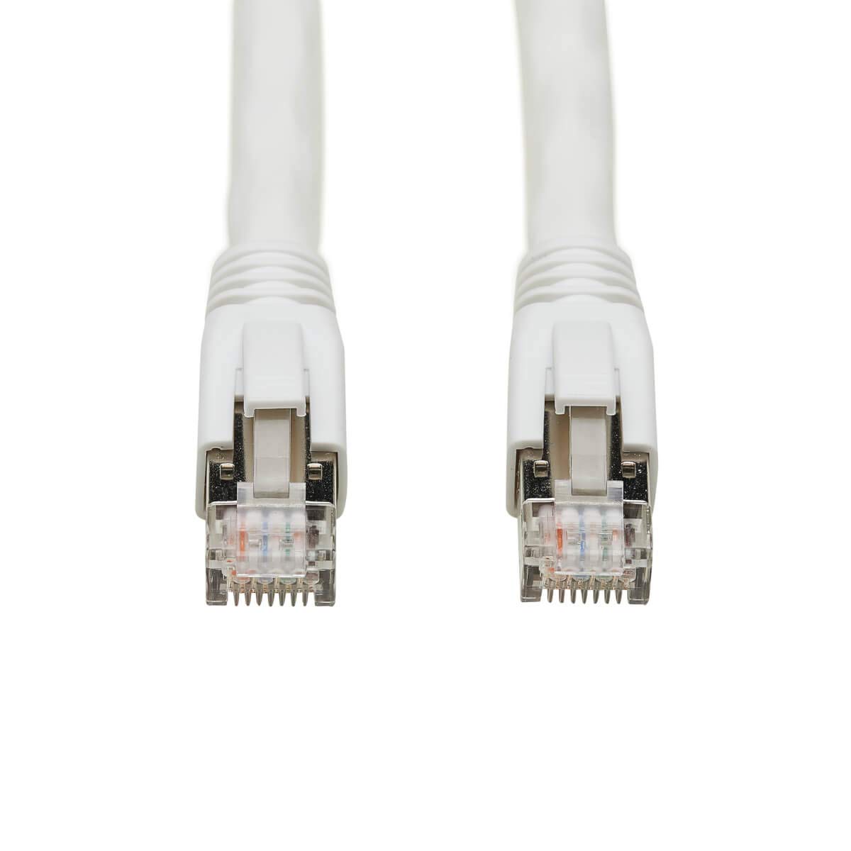 Tripp Lite Cat8 kabel Ethernet bez zaczepiania, certyfikowany kabel sieciowy 25G/40G, 22 AWG S/FTP, PoE, biały, 4,5 metra, dożywotnia gwarancja (N272-015-WH)